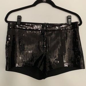Express Black Sequin shorts NWT